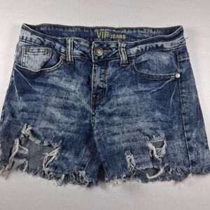 VIP Denim Shorts Distressed Size 5/6 Small